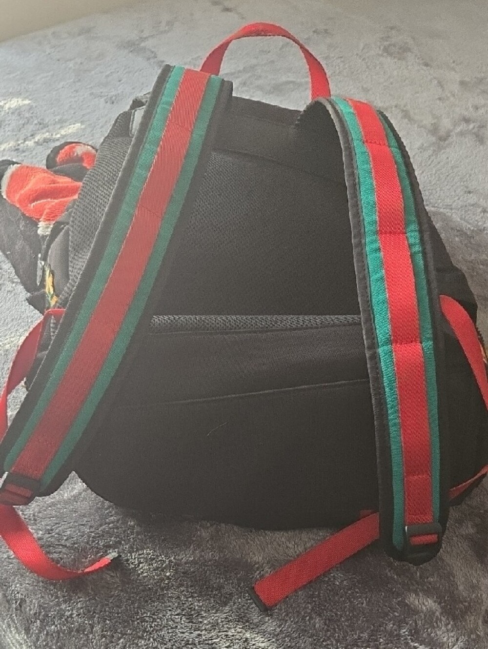 Gucci Black Backpack with Gold Tiger Accent & Red-Blue Webbing *PLEASE SEE PICS! - Picture 2 of 6